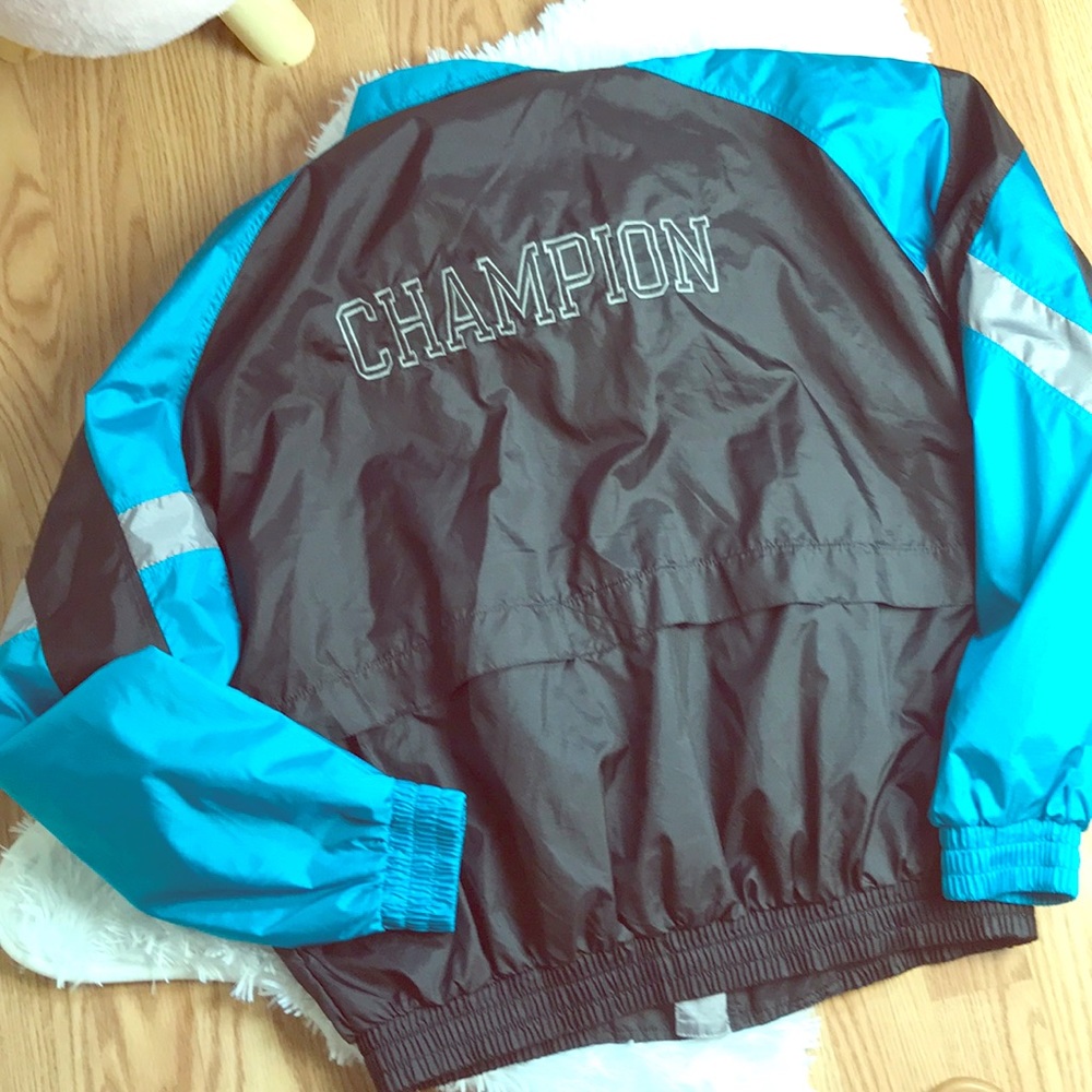 90’s CHAMPION UNISEX SPELLOUT Windbreaker M
